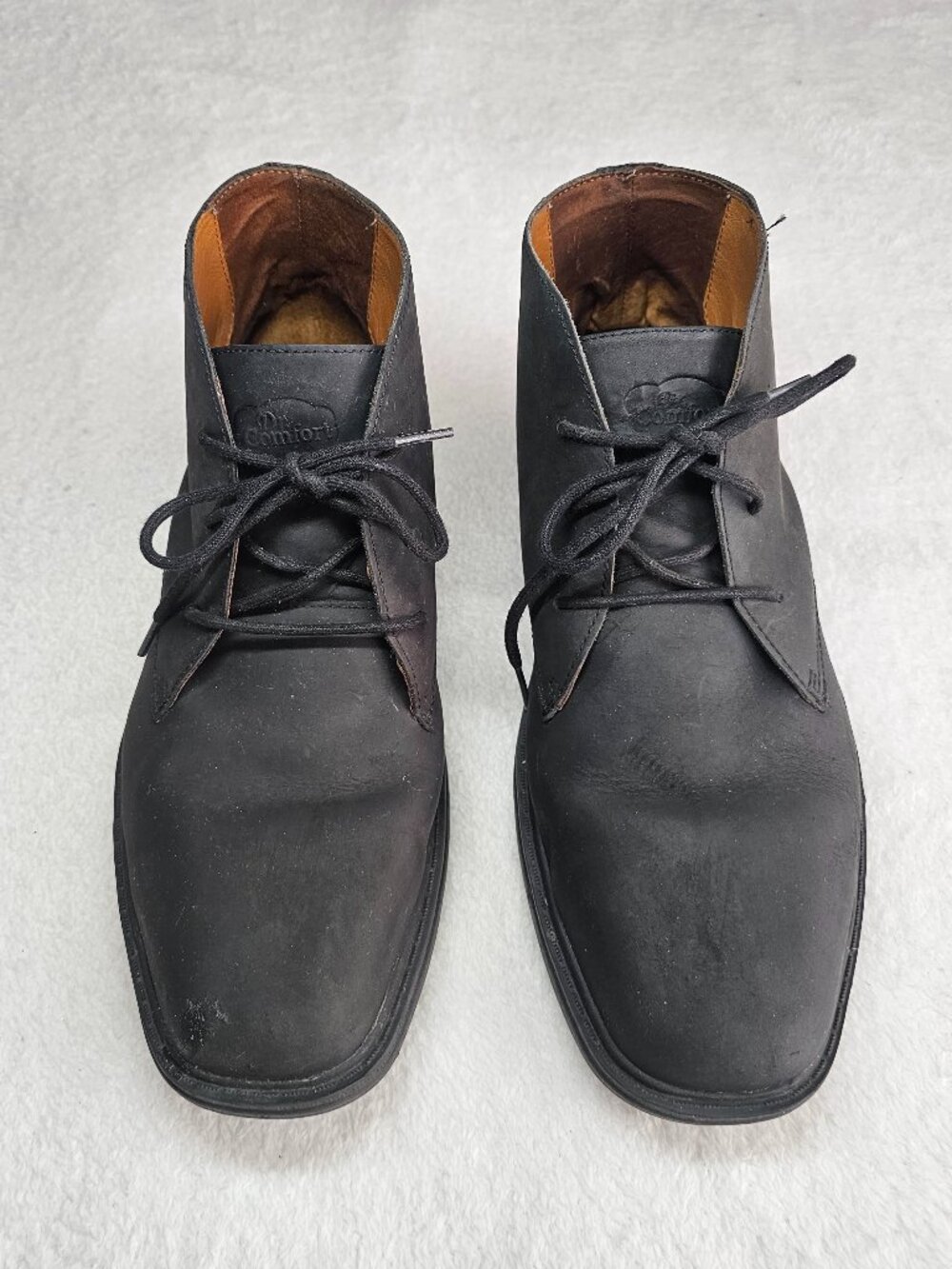 Dr. Comfort Ruk Men's Casual Boots in black leather